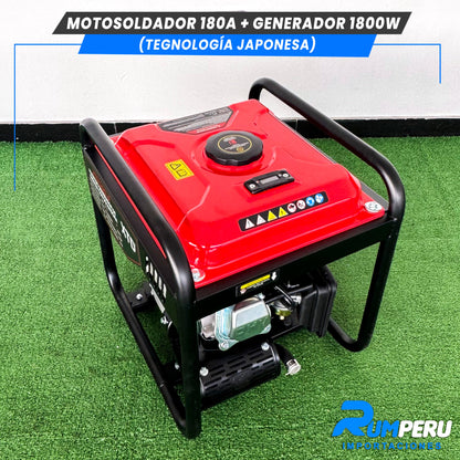Motosoldador 180 Amperios + Generador 1800W