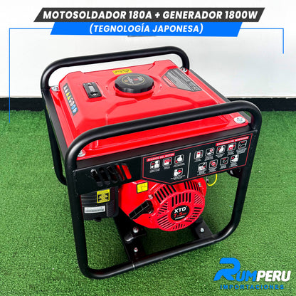 Motosoldador 180 Amperios + Generador 1800W