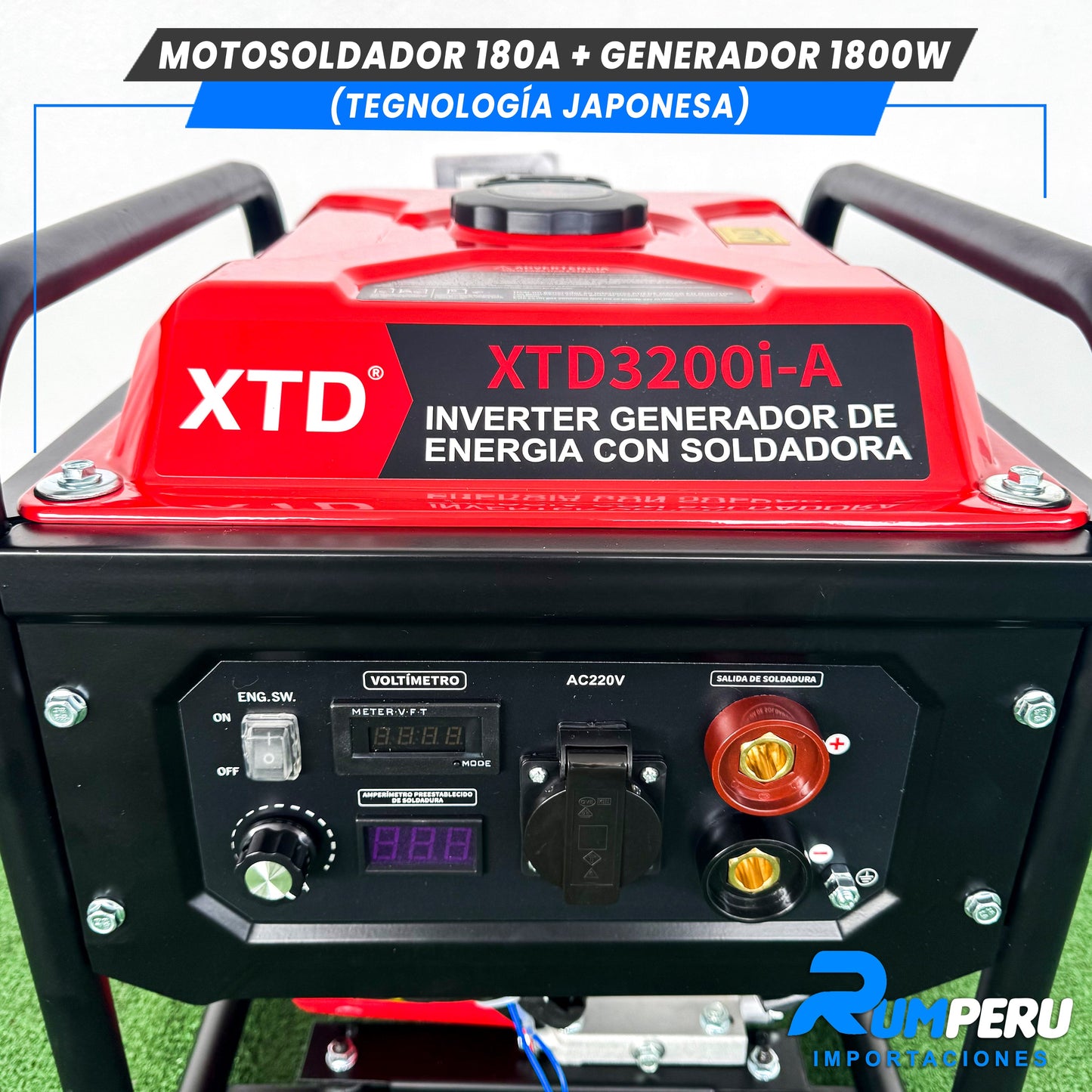 Motosoldador 180 Amperios + Generador 1800W