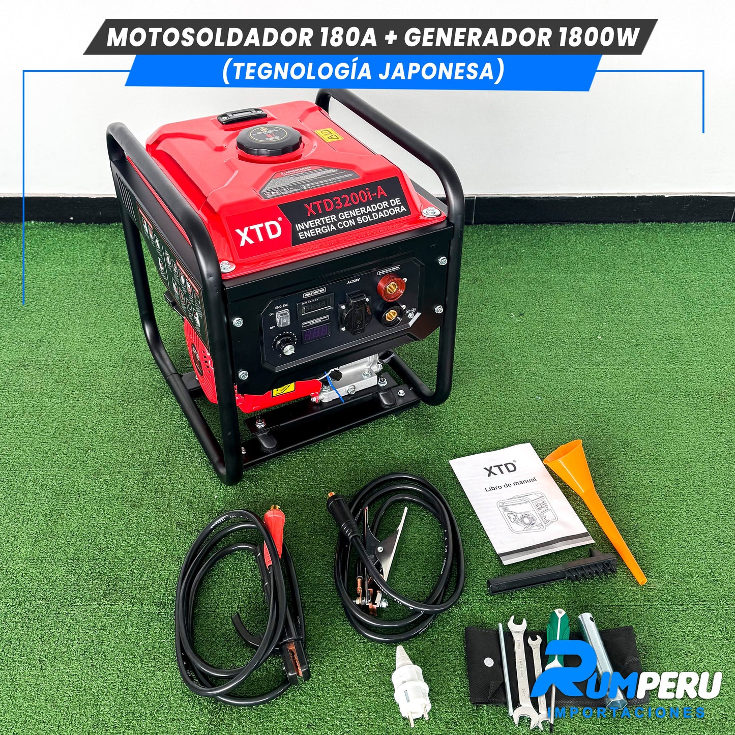 Motosoldador 180 Amperios + Generador 1800W