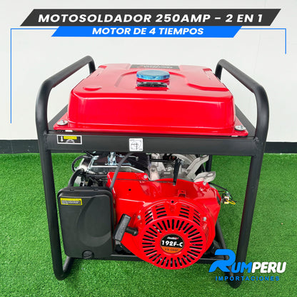Motosoldador 250Amperios + Generador 200W