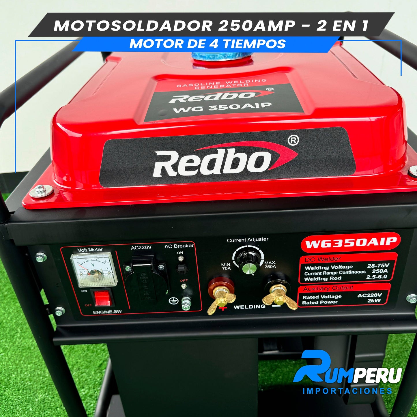 Motosoldador 250Amperios + Generador 200W