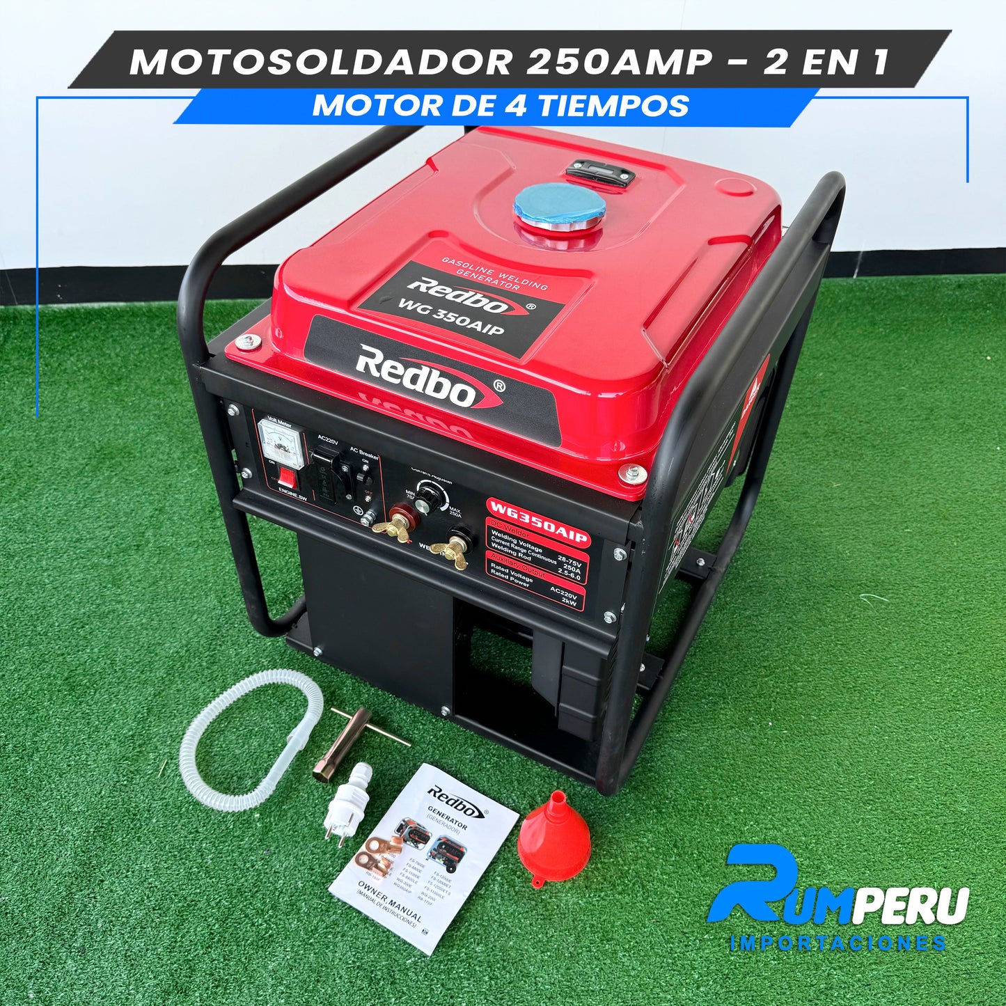 Motosoldador 250Amperios + Generador 200W