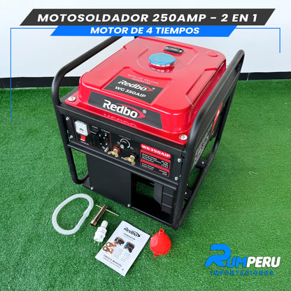 Motosoldador 250Amperios + Generador 200W