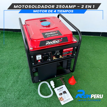 Motosoldador 250Amperios + Generador 200W