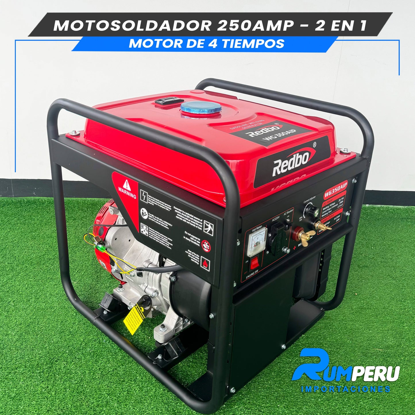 Motosoldador 250Amperios + Generador 200W