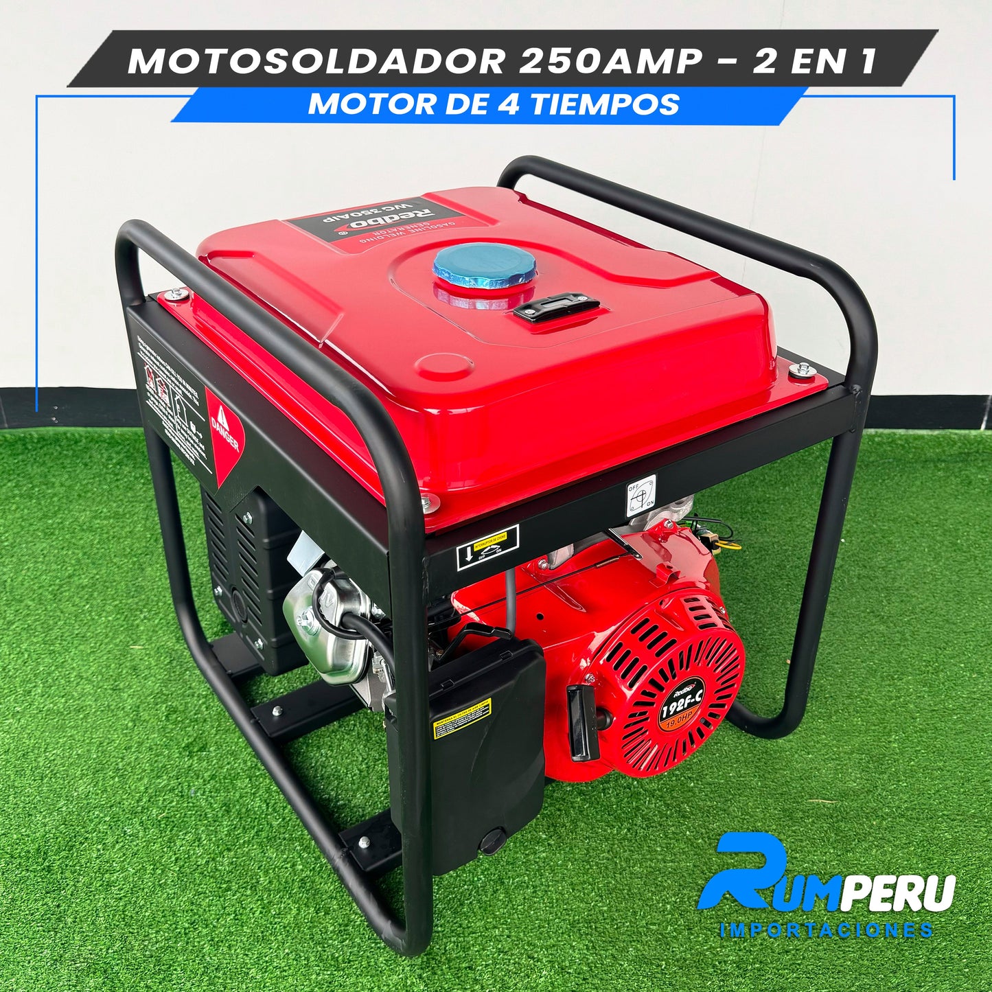 Motosoldador 250Amperios + Generador 200W