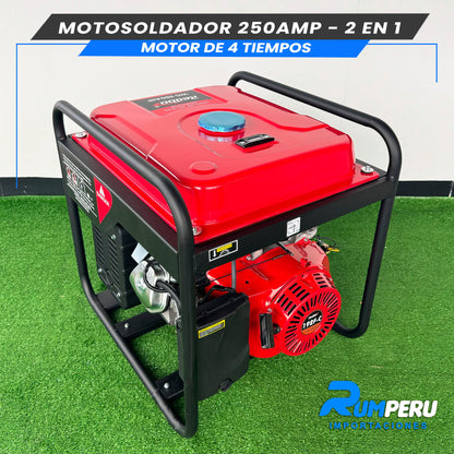 Motosoldador 250Amperios + Generador 200W