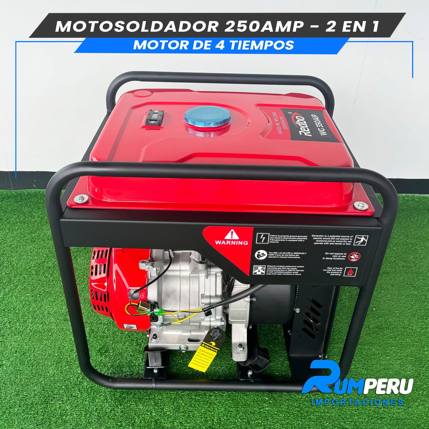 Motosoldador 250Amperios + Generador 200W