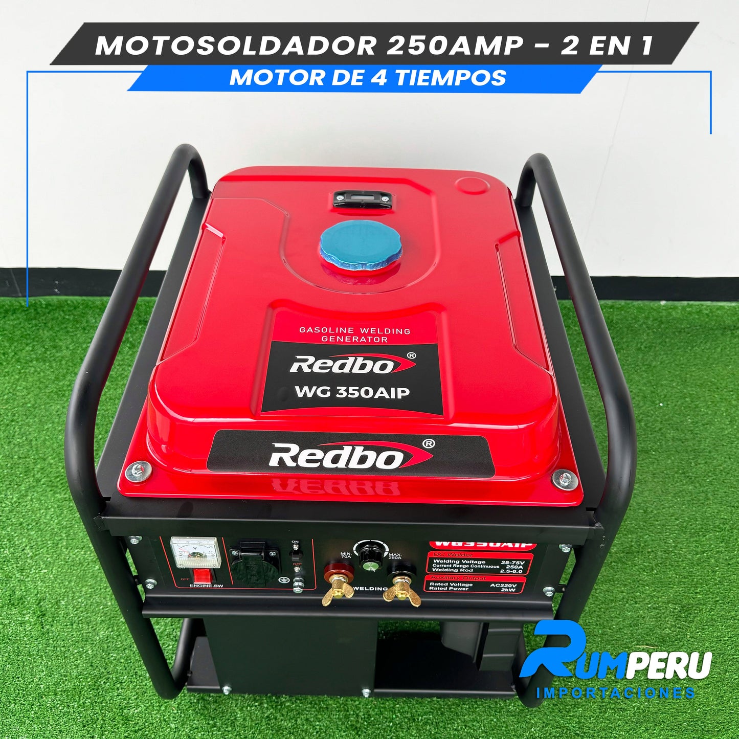 Motosoldador 250Amperios + Generador 200W