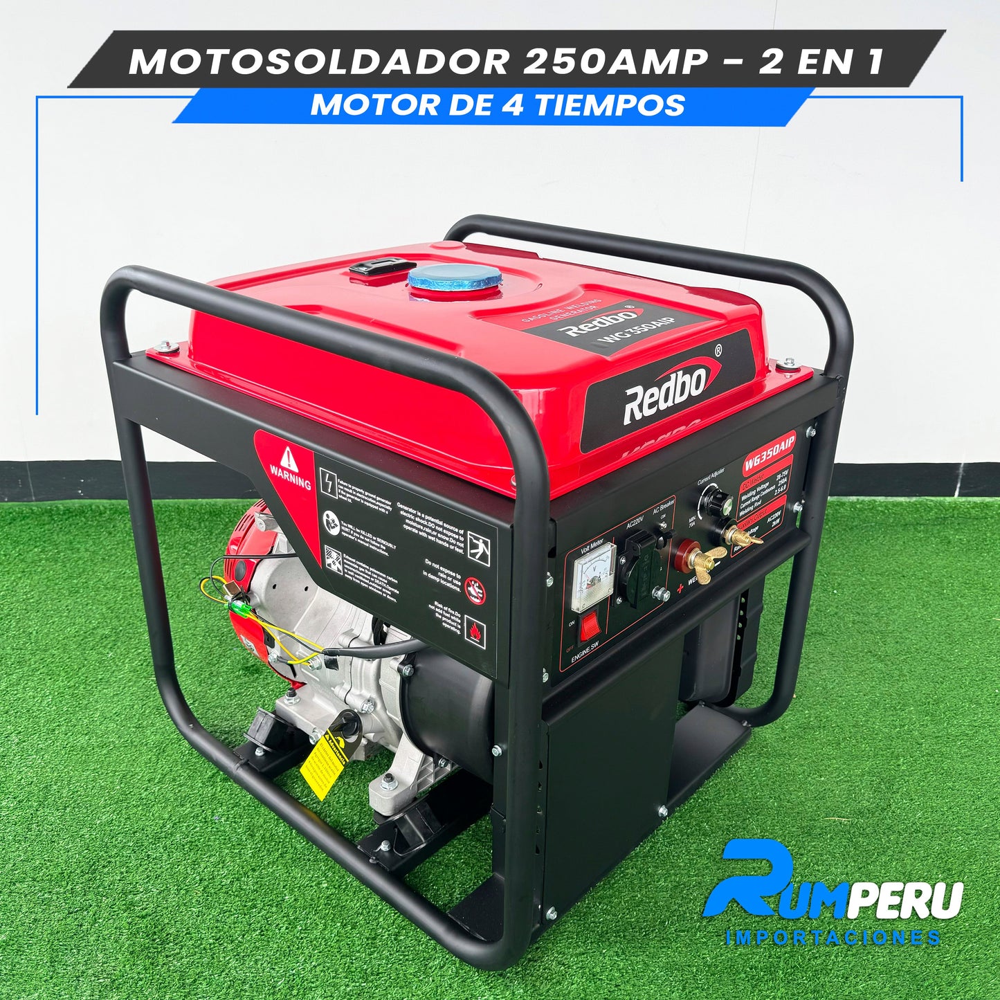 Motosoldador 250Amperios + Generador 200W