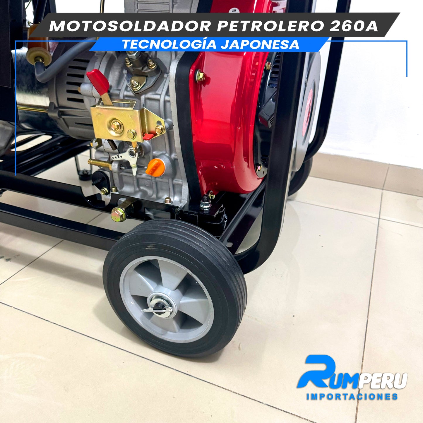MOTOSOLDADOR PETROLERO 260 AMPERIOS TECNOLOGÍA JAPONESA