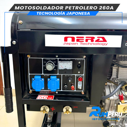 MOTOSOLDADOR PETROLERO 260 AMPERIOS TECNOLOGÍA JAPONESA