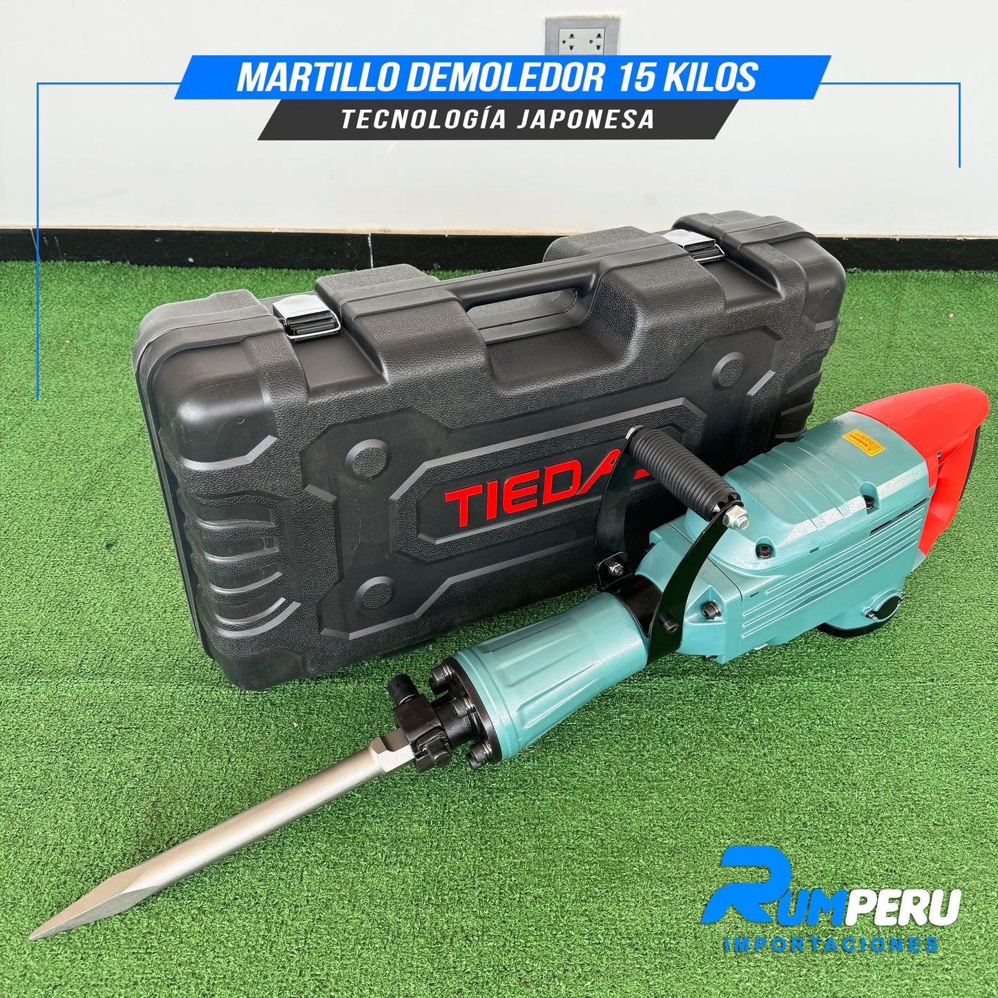 MARTILLO DEMOLEDOR 15 KILO GRAMOS TECNOLOGÍA ALEMANA
