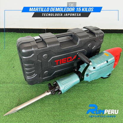 MARTILLO DEMOLEDOR 15 KILO GRAMOS TECNOLOGÍA ALEMANA