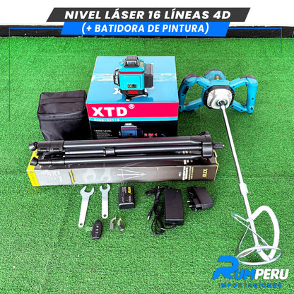 Nivel laser 16 líneas 4D (+Batidora de pintura)