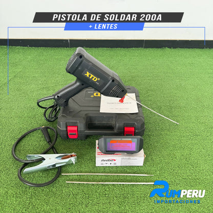 PISTOLA DE SOLDAR 200A + LENTES