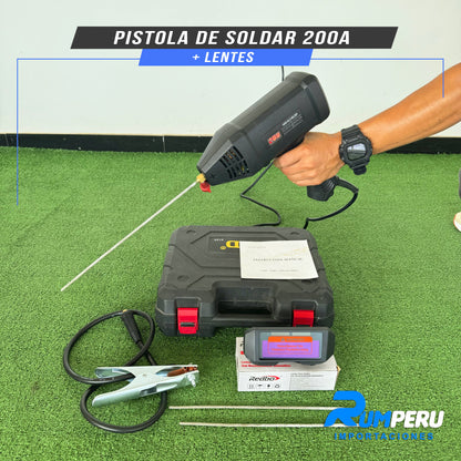 PISTOLA DE SOLDAR 200A + LENTES