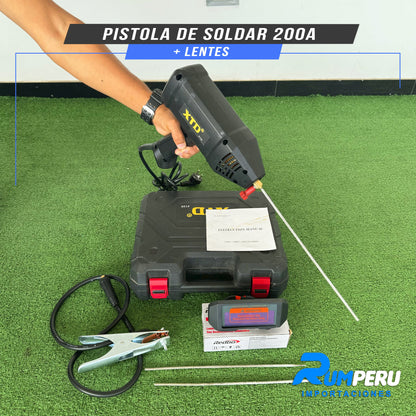 PISTOLA DE SOLDAR 200A + LENTES