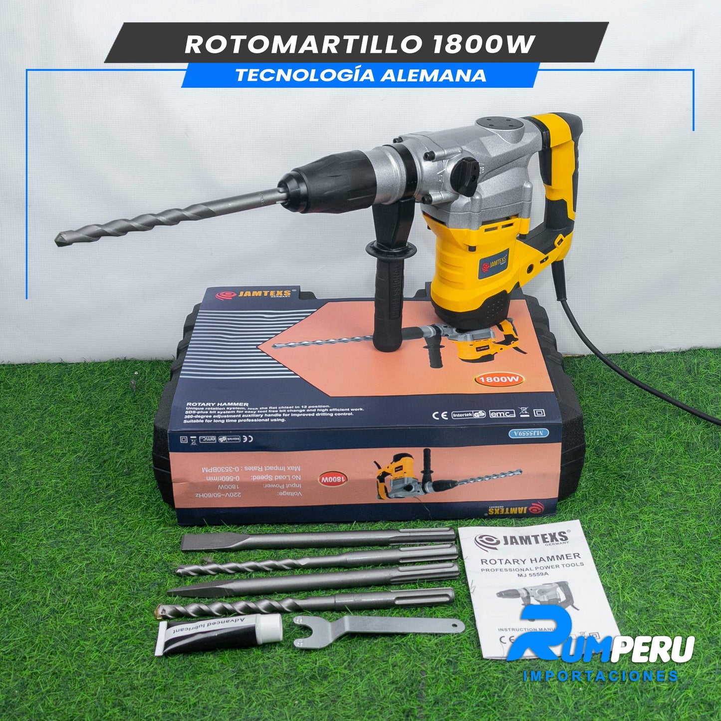 Rotomartillo 1800w Tecnología Alemana