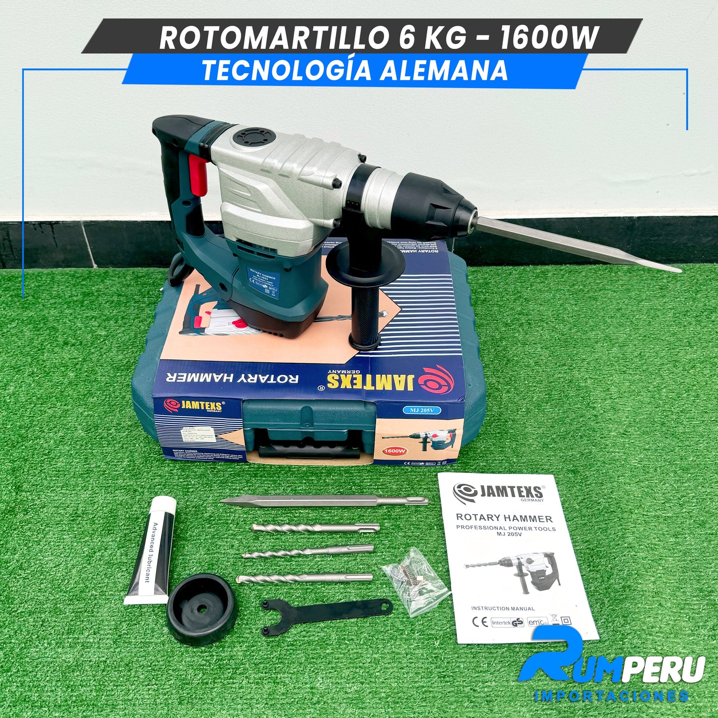 ROTOMARTILLO 6 KILO GRAMOS - 1600W TECNOLOGÍA ALEMANA