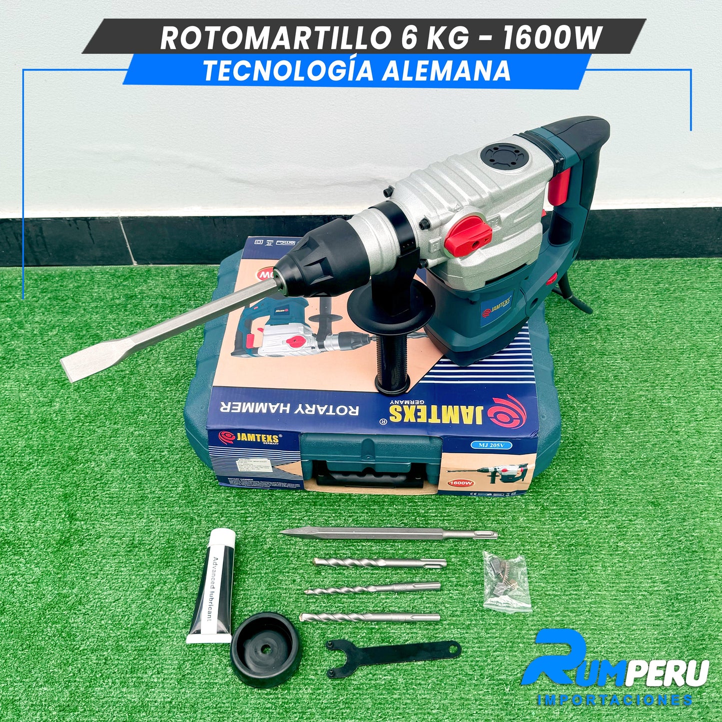 ROTOMARTILLO 6 KILO GRAMOS - 1600W TECNOLOGÍA ALEMANA
