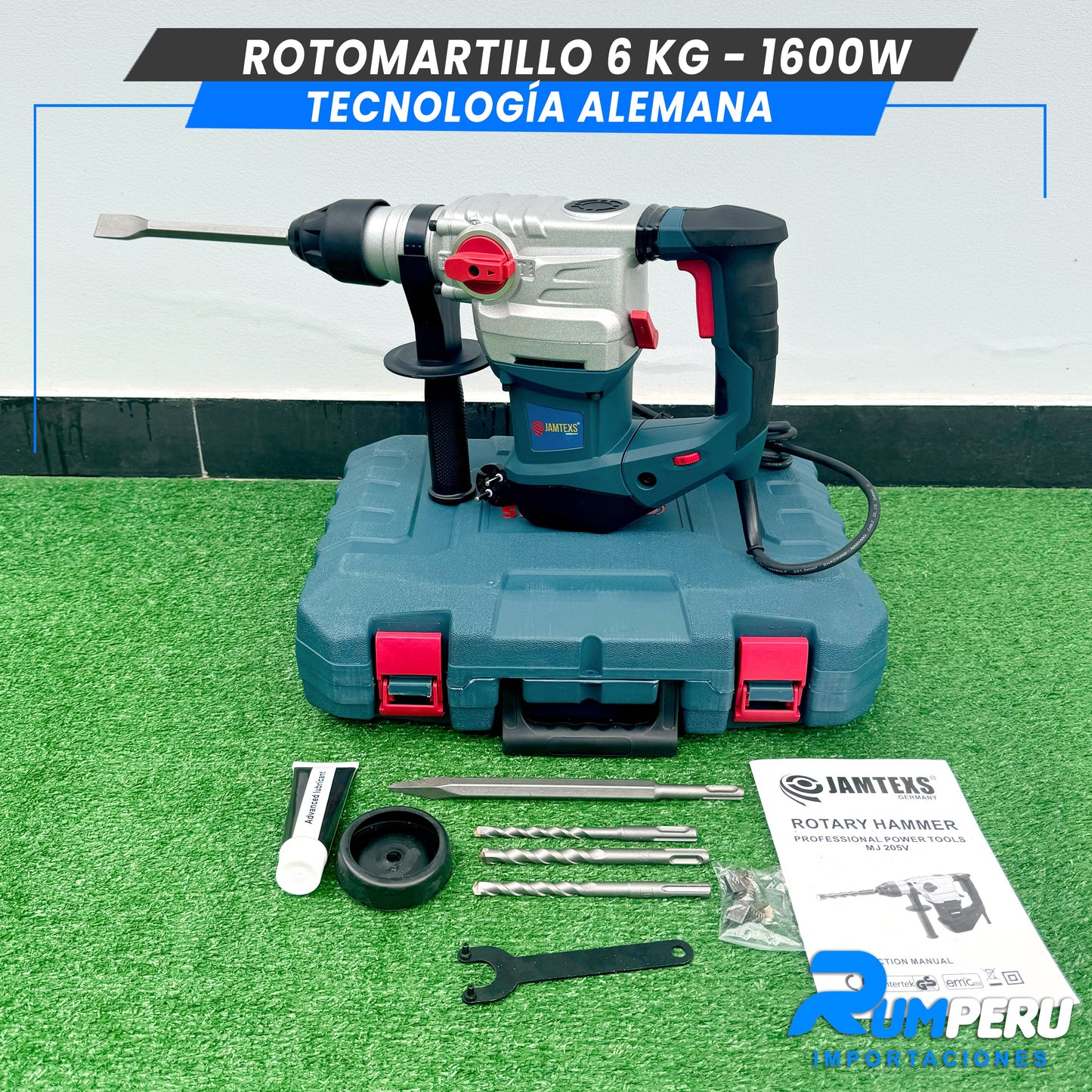 ROTOMARTILLO 6 KILO GRAMOS - 1600W TECNOLOGÍA ALEMANA