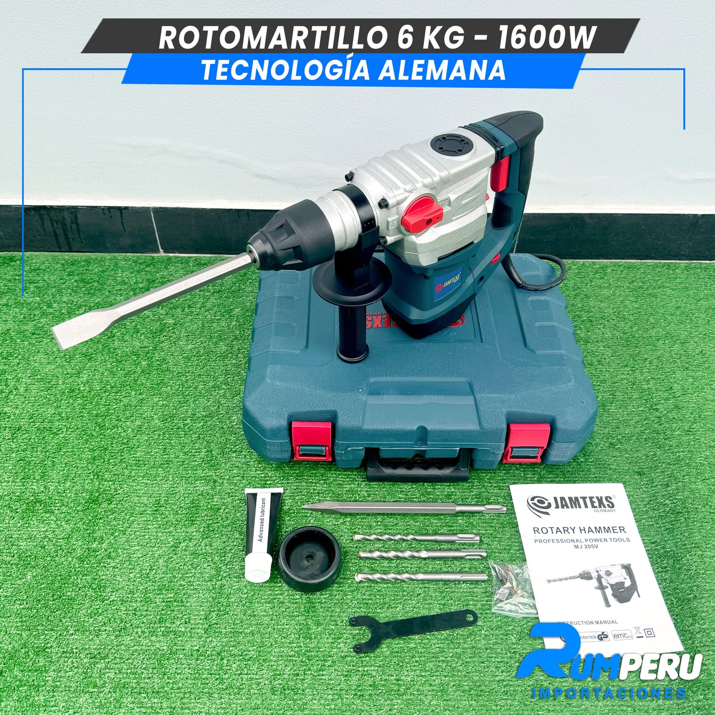 ROTOMARTILLO 6 KILO GRAMOS - 1600W TECNOLOGÍA ALEMANA