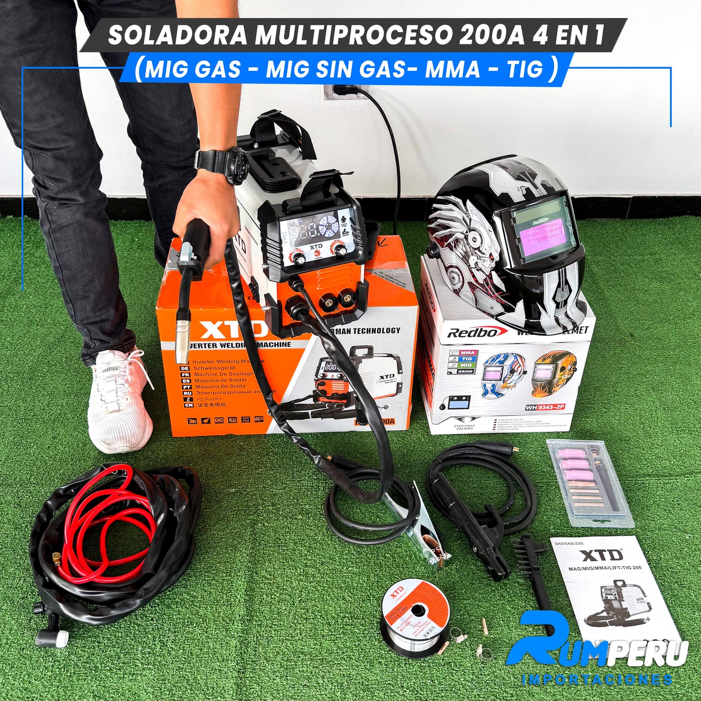 Soldadora Multiproceso 4 en 1 ( MIG/ SIN GAS - MIG/GAS - MMA - TIG)