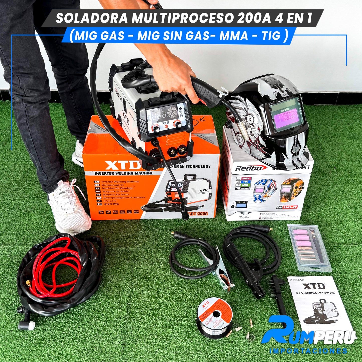 Soldadora Multiproceso 4 en 1 ( MIG/ SIN GAS - MIG/GAS - MMA - TIG)