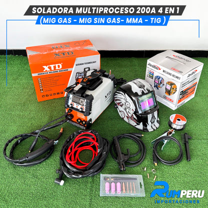 Soldadora Multiproceso 4 en 1 ( MIG/ SIN GAS - MIG/GAS - MMA - TIG)