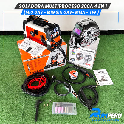 Soldadora Multiproceso 4 en 1 ( MIG/ SIN GAS - MIG/GAS - MMA - TIG)