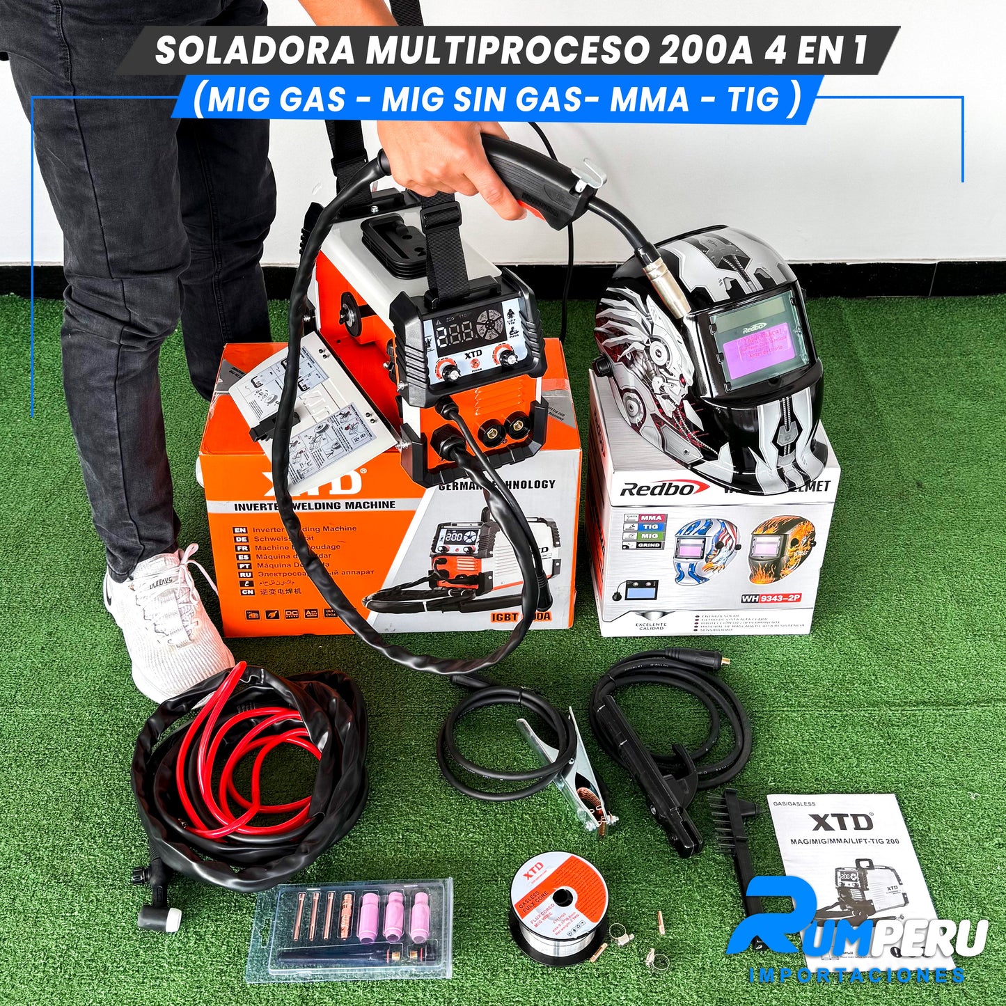Soldadora Multiproceso 4 en 1 ( MIG/ SIN GAS - MIG/GAS - MMA - TIG)