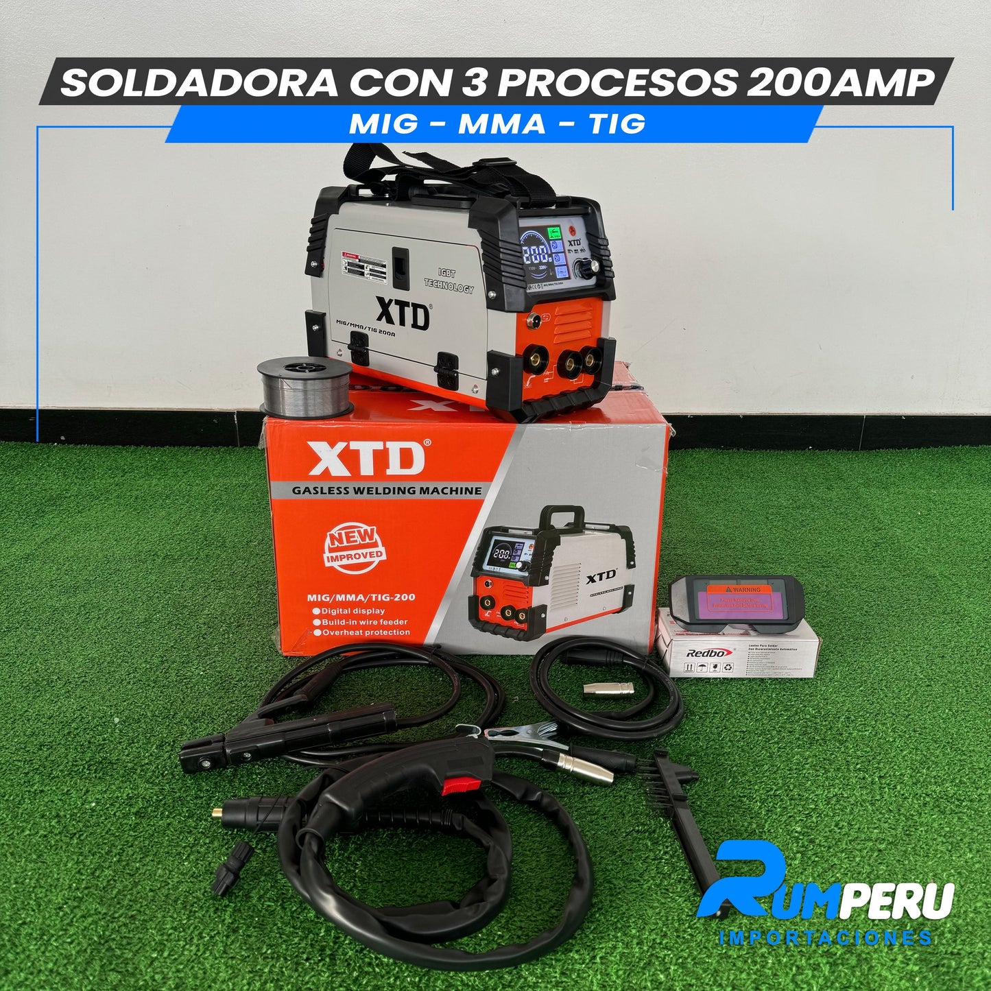 Soldadora 200 Amperios (MMA - MIG - LIFT TIG)