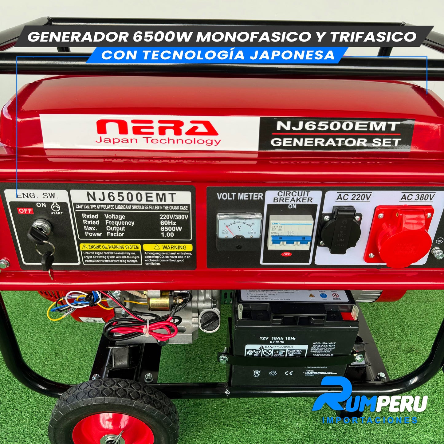 GENERADOR 6500W MONOFASICO Y TRIFASICO CON TECNOLOGÍA ALEMANA