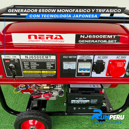 GENERADOR 6500W MONOFASICO Y TRIFASICO CON TECNOLOGÍA ALEMANA