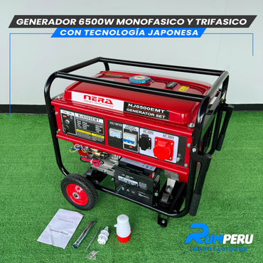 GENERADOR 6500W MONOFASICO Y TRIFASICO CON TECNOLOGÍA ALEMANA