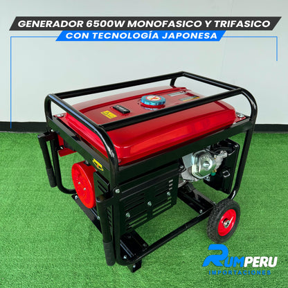 GENERADOR 6500W MONOFASICO Y TRIFASICO CON TECNOLOGÍA ALEMANA