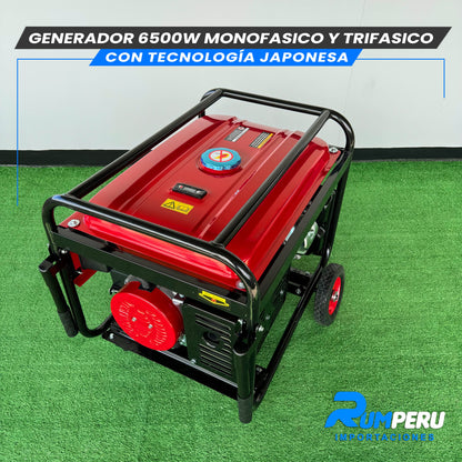 GENERADOR 6500W MONOFASICO Y TRIFASICO CON TECNOLOGÍA ALEMANA