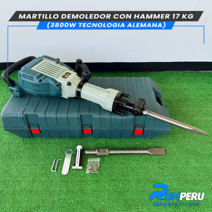 Martillo Demoledor 3800w- 17KG ( Tecnología Alemana )