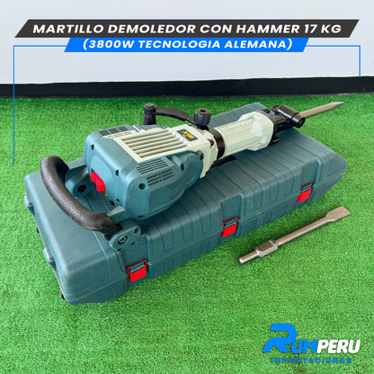 Martillo Demoledor 3800w- 17KG ( Tecnología Alemana )