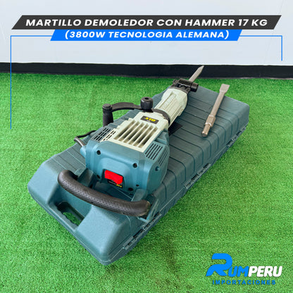 Martillo Demoledor 3800w- 17KG ( Tecnología Alemana )