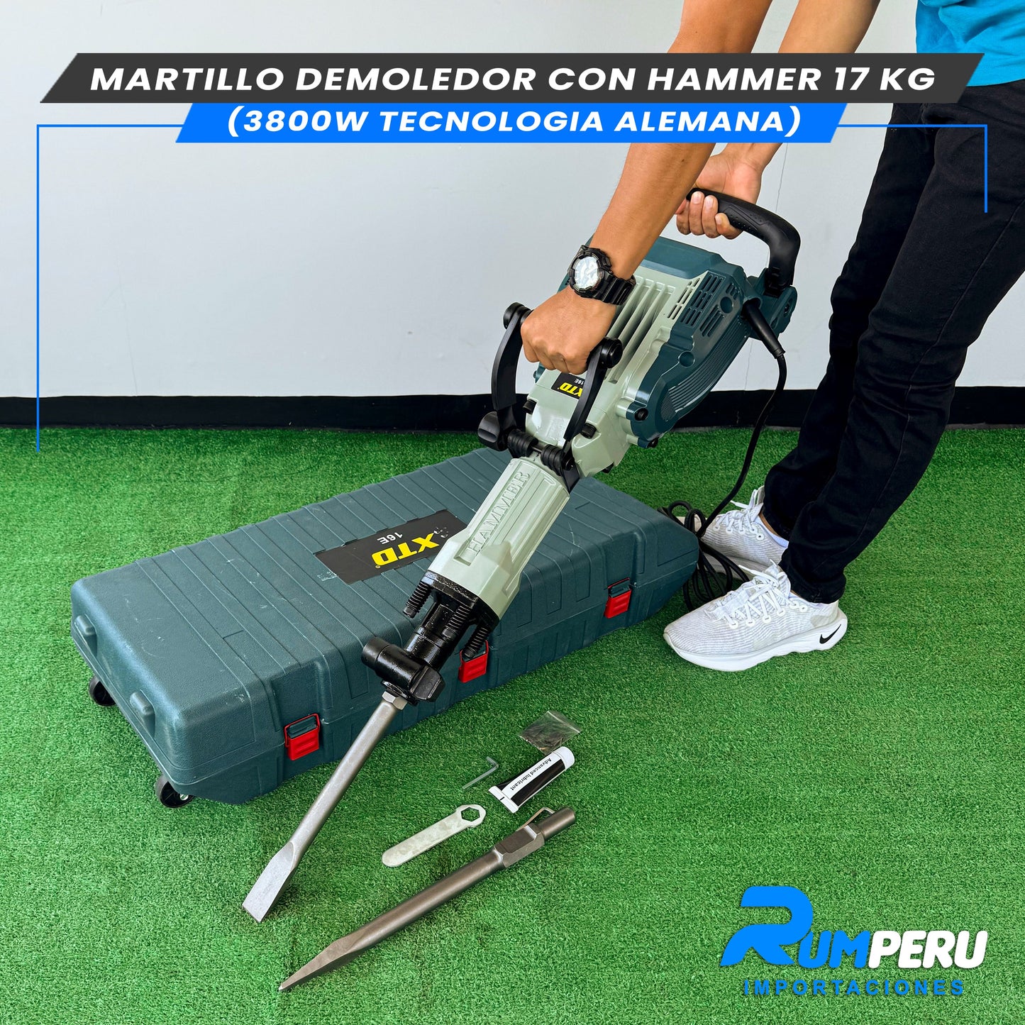 Martillo Demoledor 3800w- 17KG ( Tecnología Alemana )