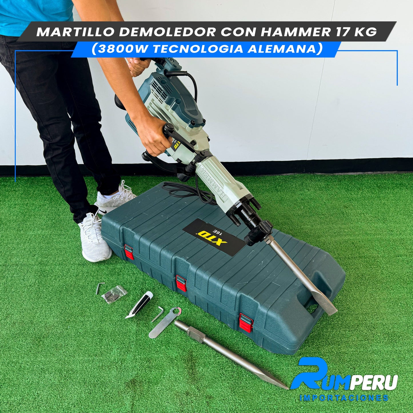 Martillo Demoledor 3800w- 17KG ( Tecnología Alemana )