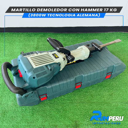 Martillo Demoledor 3800w- 17KG ( Tecnología Alemana )
