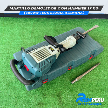 Martillo Demoledor 3800w- 17KG ( Tecnología Alemana )