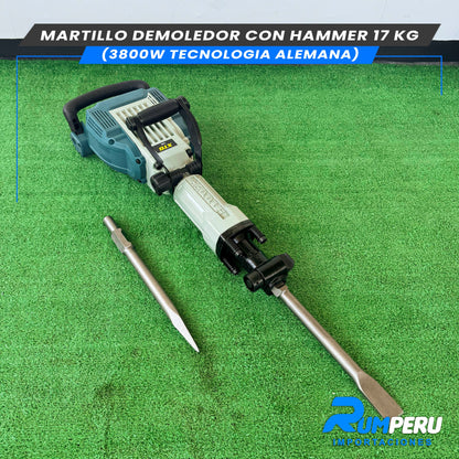 Martillo Demoledor 3800w- 17KG ( Tecnología Alemana )