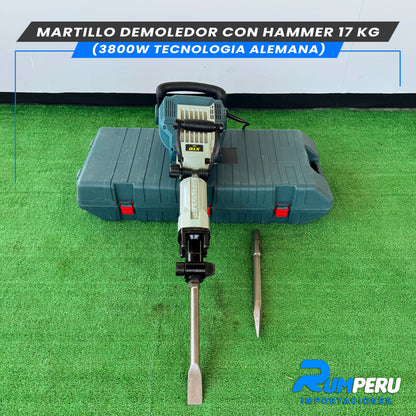 Martillo Demoledor 3800w- 17KG ( Tecnología Alemana )