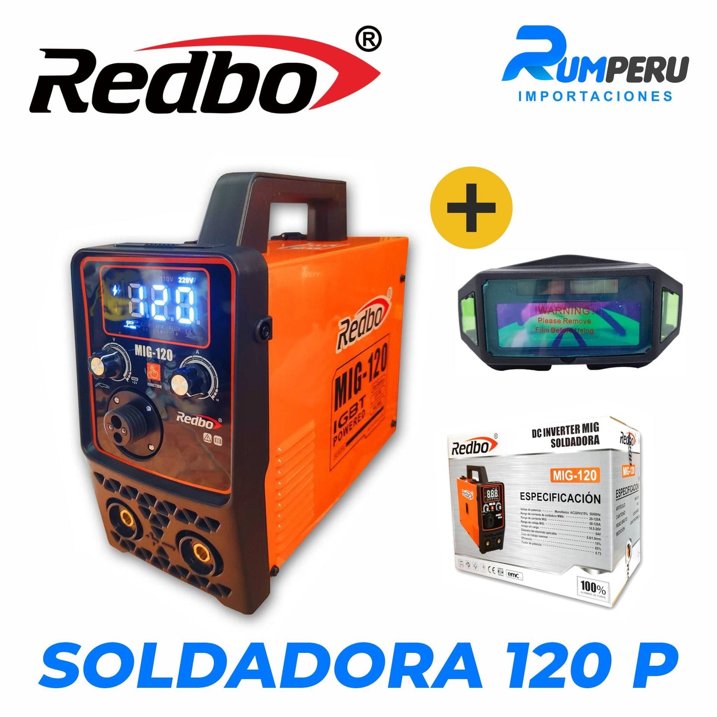 soldadora-redbo-mig-120p-lentes