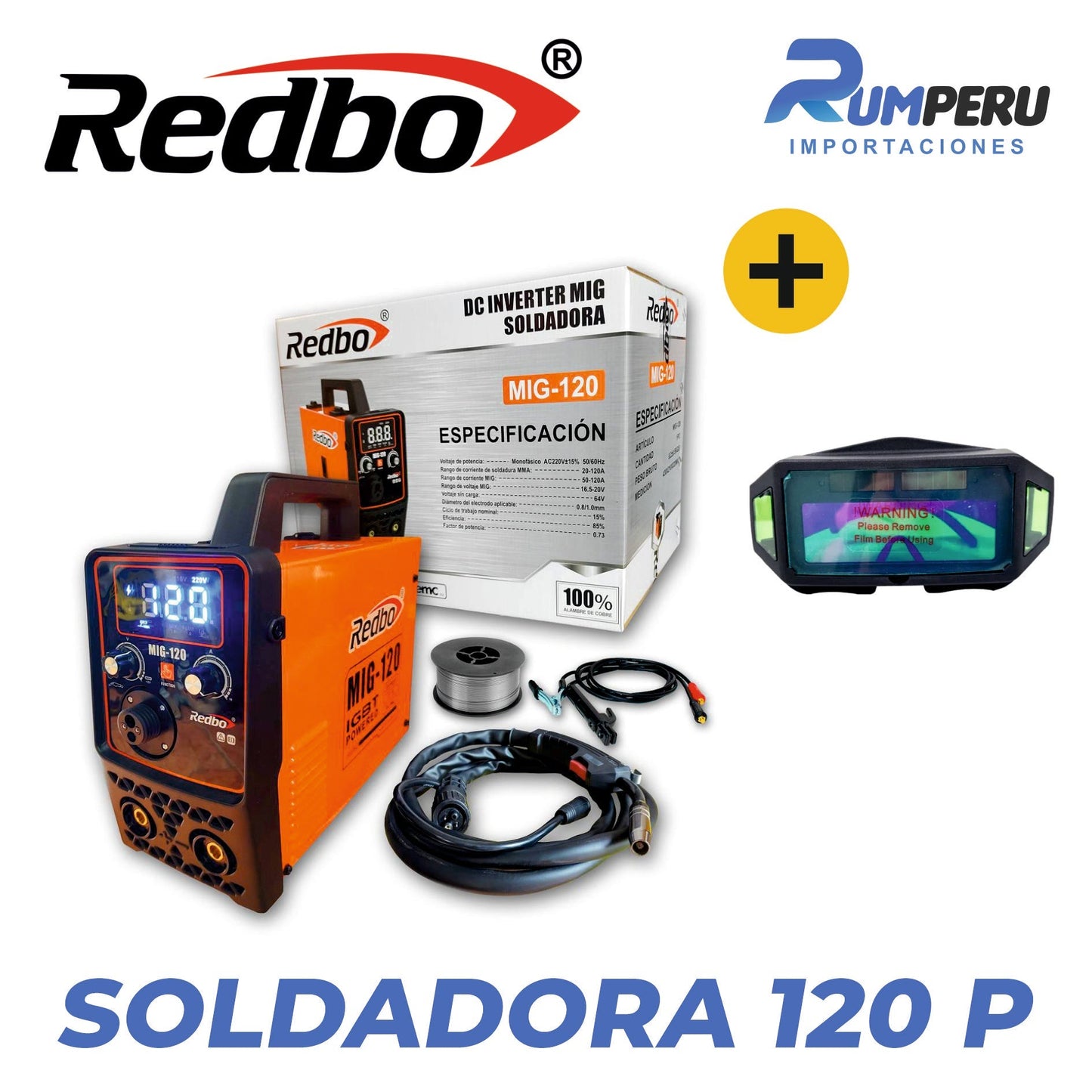 soldadora-redbo-mig-120p-lentes